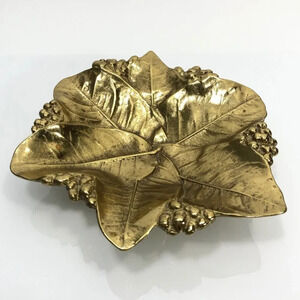 Lemon Leaves Brass Tray Virginia Metalcrafters